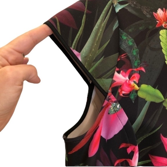 Ted Baker Carllie Floral Skater Scuba Dress 4 - Picture 8 of 15